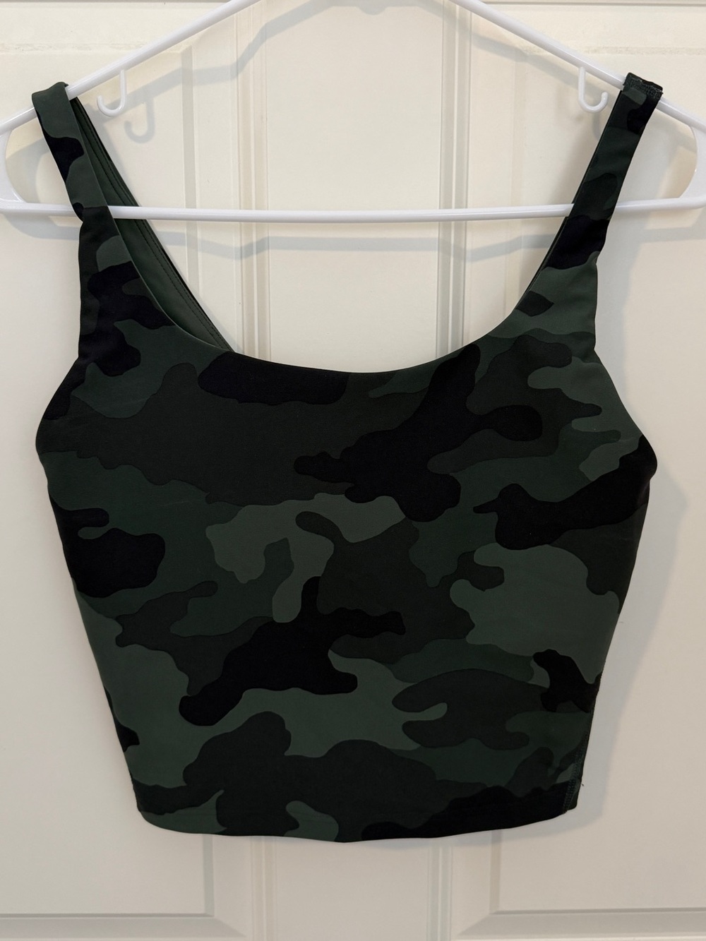 Old Navy Light Support PowerSoft Longline Sports Bra Camo M
